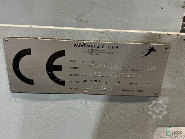 Horizontal lathes  Padovani 1997 Padovani 