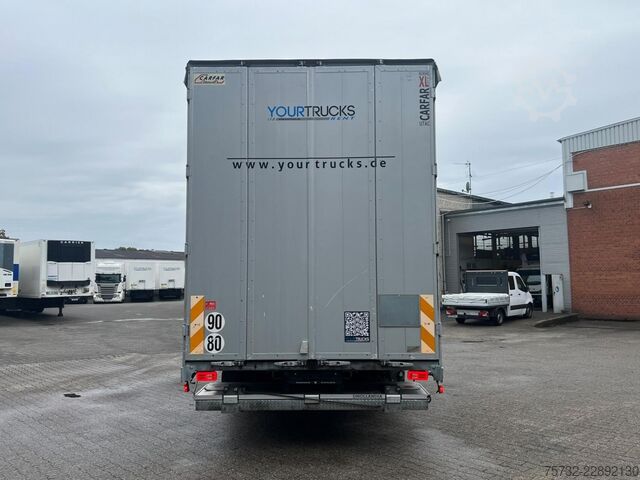 Flatbed truck with tarp Scania R 490 Plane-Jumbo Retarder Edscha LBW Lenkachse