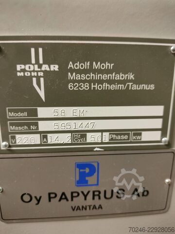Paper cutting machine Polar Mohr 58 EM