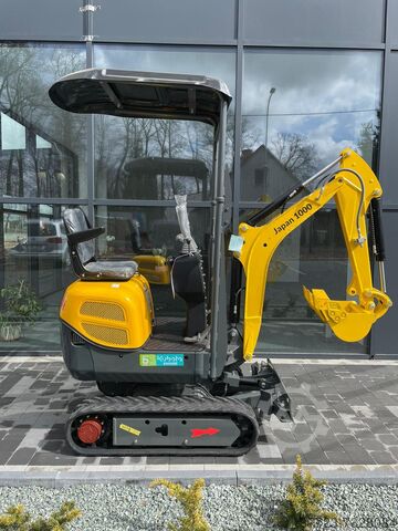Minibagger `Gunter Grossmann Japan 1000 3 cilinder Kubota