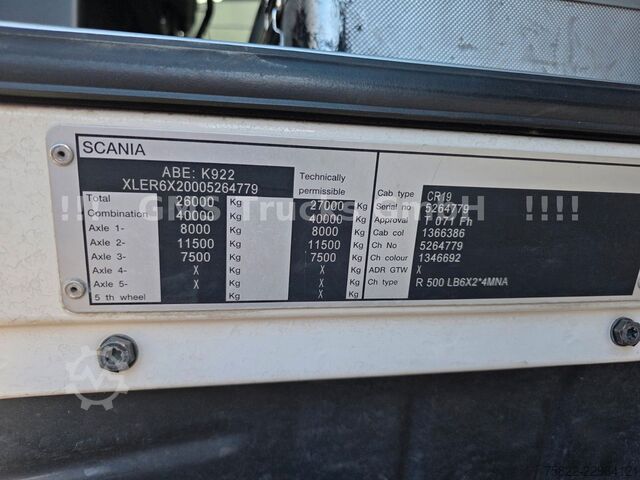 Roll-off tipper truck SCANIA R500 V8 / Manual / TOP ZUSTAND / German