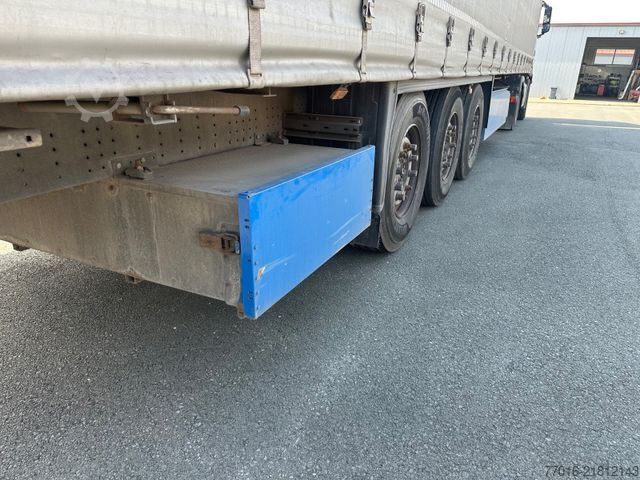 Open semitrailer with tarp SCHMITZ CARGOBULL SCS 24L, Liftachse,Palettenkasten