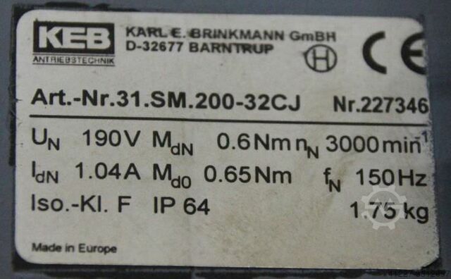 Permanent Magnet Motor KEB SM200-32CJ
