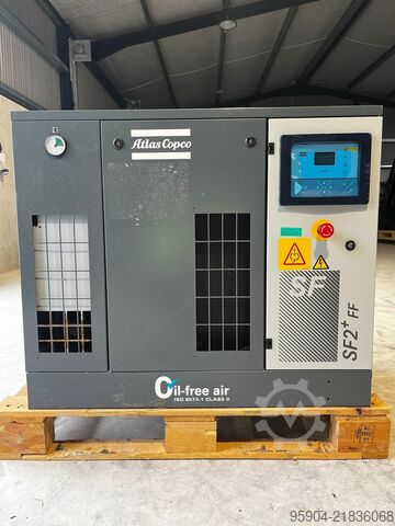 Oil Free Screw Compressor Atlas Copco Compressor & Air Dryer SF2+FF