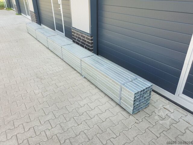 Tubular square tube steel pipe Gesamtlänge: 6.050 mm / Profilabm.: 50 x 50 mm / Feuerverzinkt