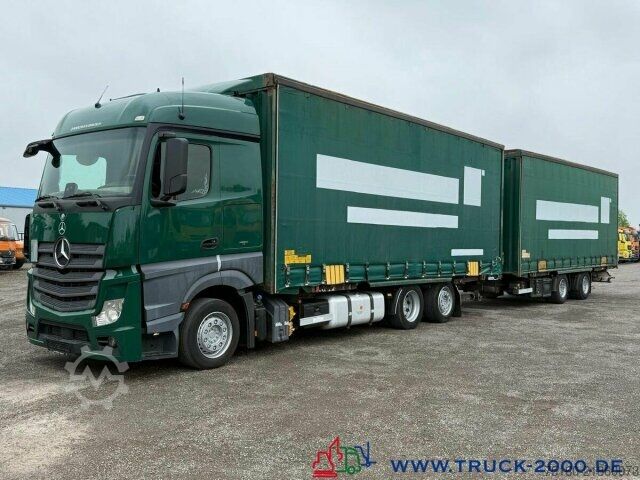 Flatbed truck with tarp Mercedes-Benz Actros 2536 6x2 58m³ Mega Wechselbrücke Retarder