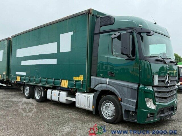 Flatbed truck with tarp Mercedes-Benz Actros 2536 6x2 58m³ Mega Wechselbrücke Retarder