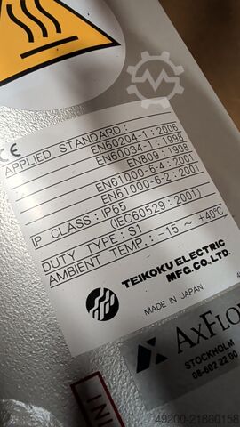 Canned motor pump Teikoku BA61-116J4BL-050611V-F