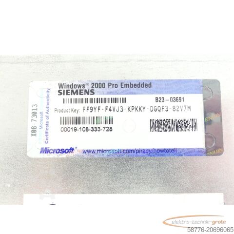 Komponente Siemens 6AV7732-2AE12-0AD0 SIMATIC Panel PC 670 Dezentral SN:SVPR8902915