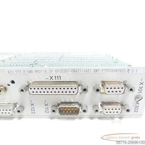 Component Siemens 6FC5357-0BA21-1AE1  NCU 572.2 Version: C SN:T-K42046827