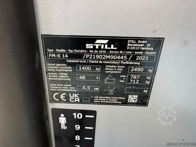 VS-22587 Reach Truck Still FMX14 year 2023, new battery STILL FMX14