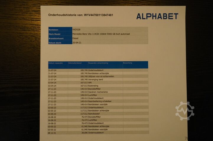 Delivery van Mercedes-Benz Vito 114 CDI Automaat EURO6 2 x Schuifdeur - A/...