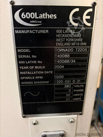 CNC lathe Colchester Tornado T 220 S