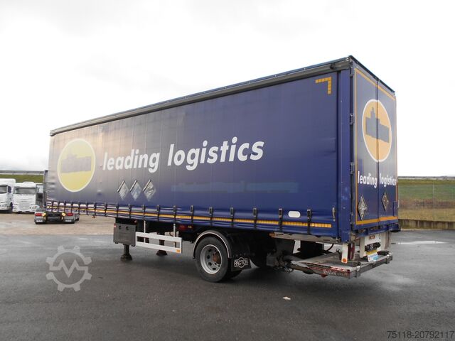 Open semitrailer with tarp Pacton TBD 122 - CENTINATO 1 ASSE TRIDEC + SPON