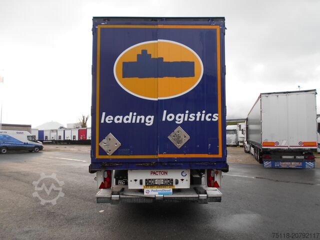 Open semitrailer with tarp Pacton TBD 122 - CENTINATO 1 ASSE TRIDEC + SPON