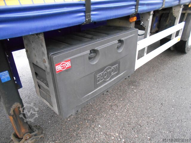 Open semitrailer with tarp Pacton TBD 122 - CENTINATO 1 ASSE TRIDEC + SPON