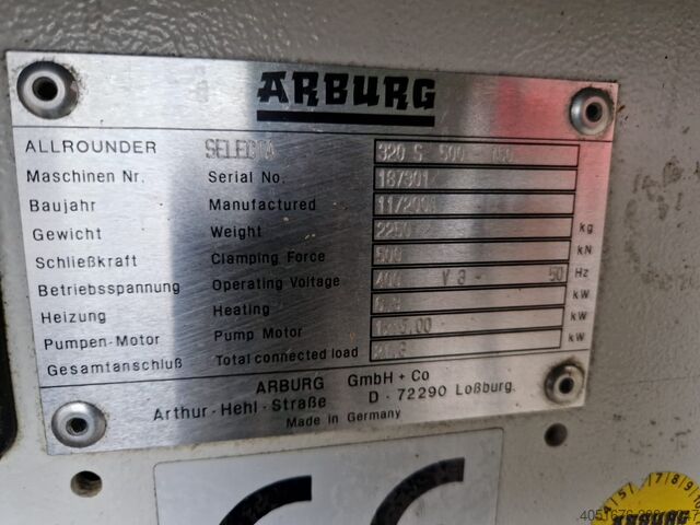 Spritzgießmaschine Arburg 320S 500-150 Arburg Allrounder Selecta 320 S 500-150