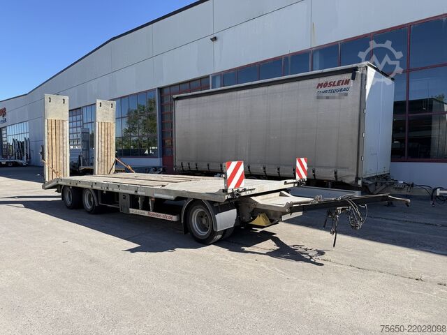 Low loader trailer Möslein TO 3 Schwebheim  3 Achs Tieflader Plato