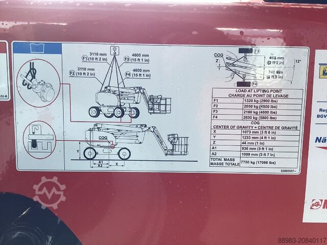 Articulated Jib Platforms Manitou 160 ATJ+ CR 4 WS K19 ST5 S1