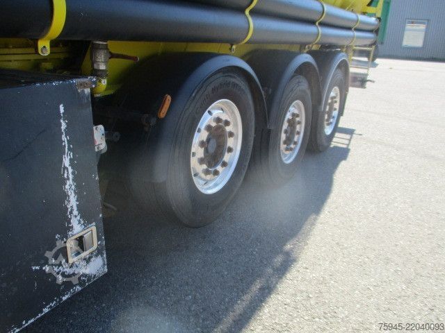 Silo semitrailer SCHWARZMÜLLER Tropper TNAS 27.58/6 AI, Futtersilo, Liftachse