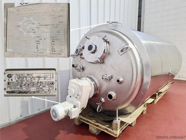 250 L Edelstahl-Reaktor Boccard -