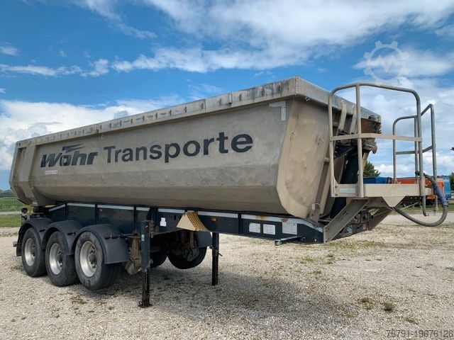 Kipper Auflieger SCHWARZMÜLLER Alu-Mulde_ Stahl-Boden_ 24m³_ BPW_ Trommelbremse