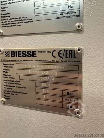 Vertikales Holzbearbeitungszentrum BIESSE BREMA EKO 2.2