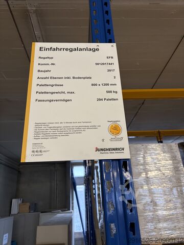 Palettes drive-in shelf Jungheinrich EFB