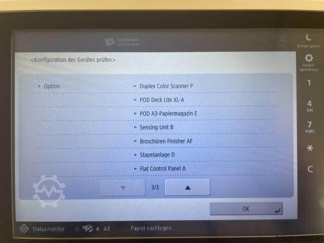 Colour production machine Canon imagePRESS V1000 incl. Sensing Unit, Fiery D3000, Booklet fin.