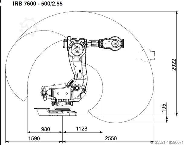 Industrial robot ABB IRB 7600 M2004 - IRB7600-500/2.55