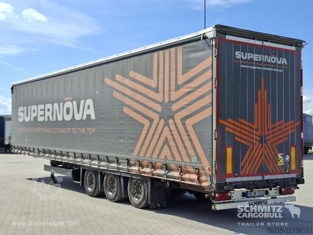 Open semitrailer with tarp Schmitz Cargobull Curtainsider Mega