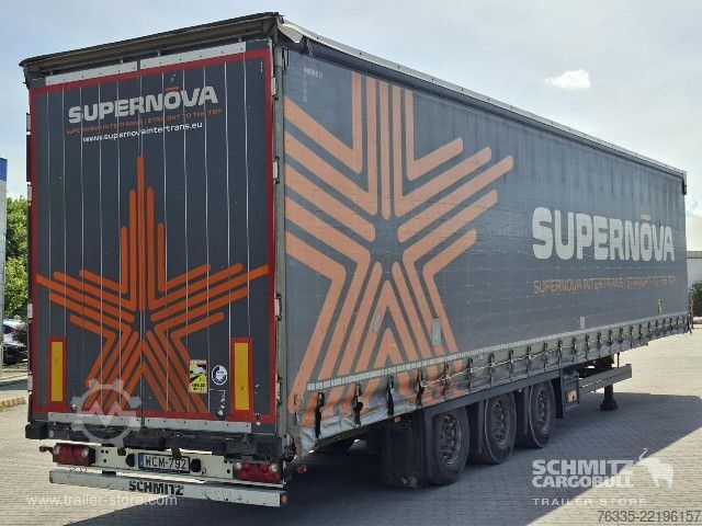 Open semitrailer with tarp Schmitz Cargobull Curtainsider Mega