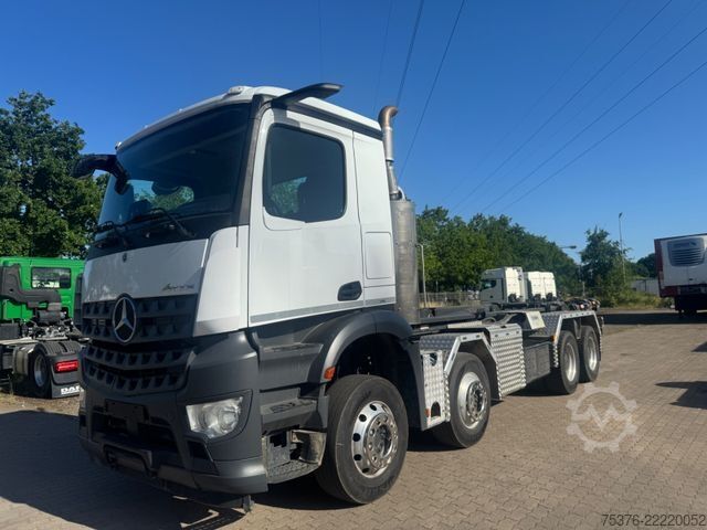 Roll-off tipper truck MERCEDES-BENZ AROCS 8x4/4 MOBAS Abrollkipper RETARDER