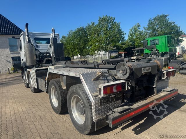 Roll-off tipper truck MERCEDES-BENZ AROCS 8x4/4 MOBAS Abrollkipper RETARDER