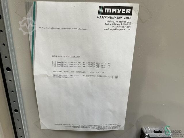 Plattenaufteilsägen  Mayer PS 2 Z 2001 Vorritzer Mayer PS 2 Z