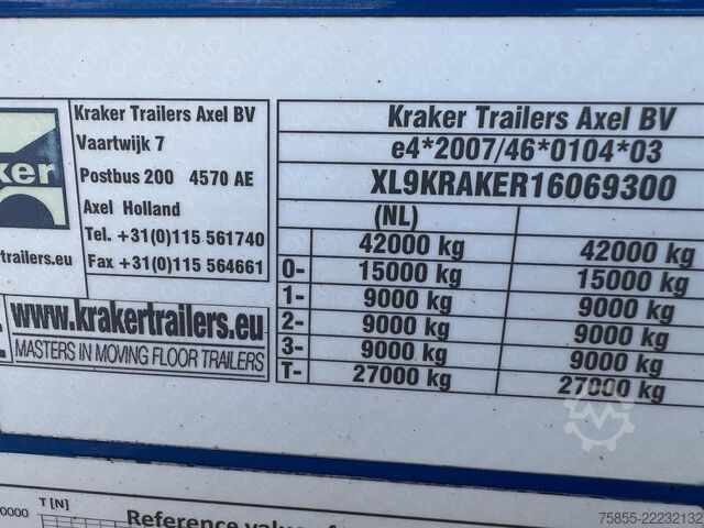 Schubboden kraker CF-200 92M3 / SAF Disc / NL Trailer