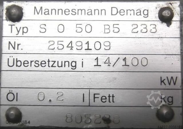 Gear motor 0.55 kW 197 rpm Demag UMF80AX4