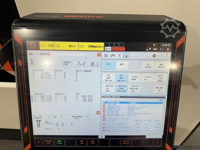CNC Vertical Machining Centre Mazak VTC 820/20