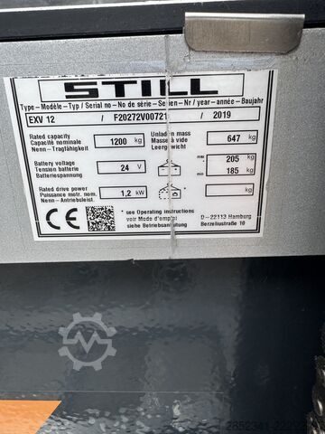 Manual stacker STILL EXV 12 mit super wenig Stunden