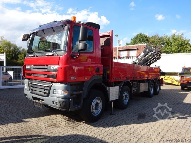 Truck mounted crane DAF 85.410 Pritsche + HIAB 322E6 Kran 8x4