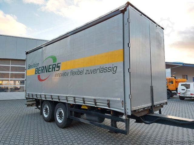 Flatbed truck with tarp DAF XF106-460 SSC -96m³-LBW-Durchlader-Lenkachse