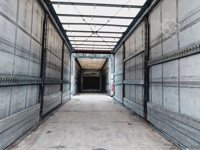 Flatbed truck with tarp DAF XF106-460 SSC -96m³-LBW-Durchlader-Lenkachse