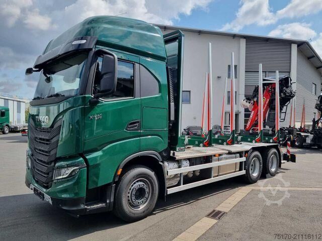 Holztransporter Iveco X-WAY AS300X57ZP ON+ 6x4 Palfinger Epsilon M12 Z