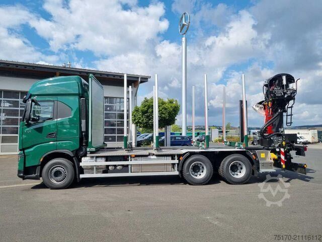 Holztransporter Iveco X-WAY AS300X57ZP ON+ 6x4 Palfinger Epsilon M12 Z