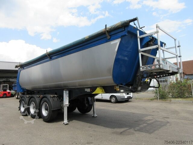 Tipper semitrailer meiller Thermomulde Stahl 23,10 m³, Liftachse