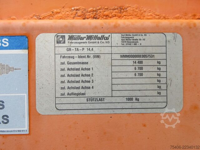 Log trailer Müller-Mitteltal Tandemanhänger
