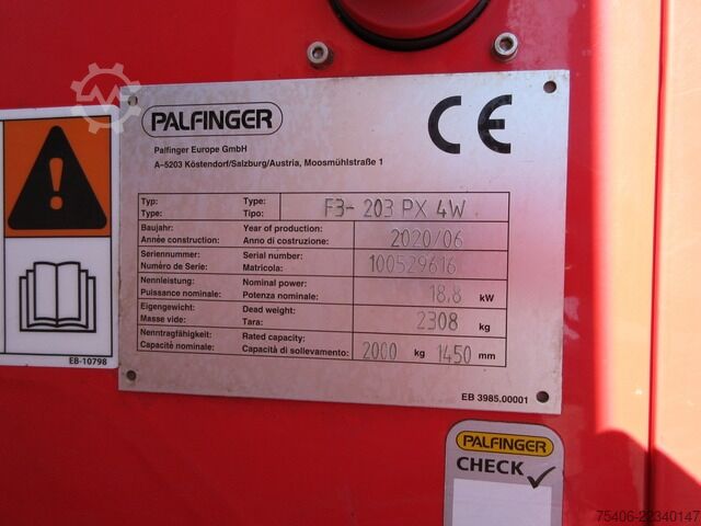 Other palfinger F3-203 PX 4W 4 Wege, Allrad ,Stapler 626 h