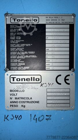 Industrial Washing & Dyeing Machine Tonello G1 330 HS Industrial Washing Machine