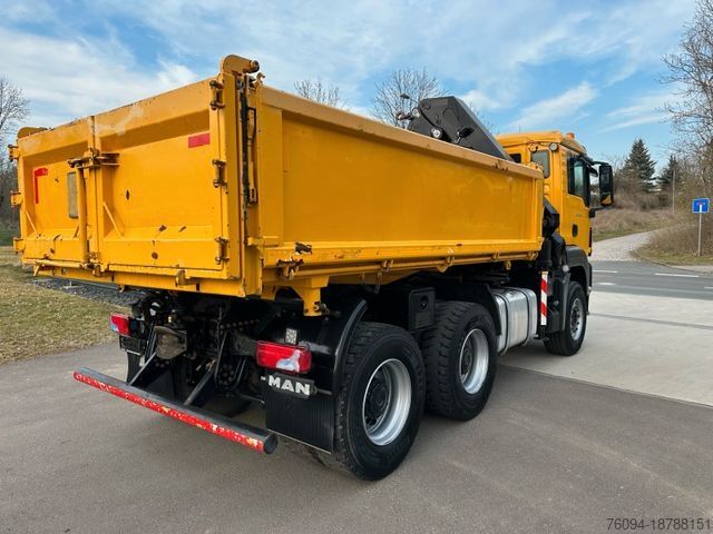 Truck mounted crane MAN TGS 26.540 6x4 3-Seitenkipper KRAN 19m FUNK