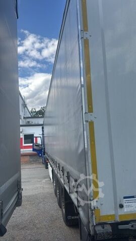 Open semitrailer with tarp KRONE SD STANDARD CURTAINSIDER,  PALETTENKASTEN, LIFTACHSE, MIETKAUF MGL.